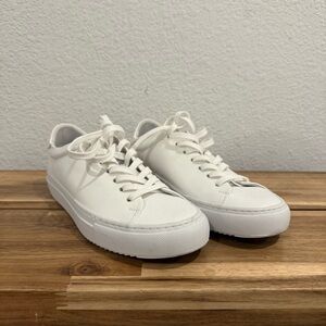Beckett Simonon- Women’s White Full-Grain Leather Reid Sneakers- Size 7.5